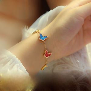 Blue Imitated Buring DIY Bracelet Material Kit Intangible Cultural Heritage Adult Chinese Handmade Enamel Alloy Bracelet Womens Mid-Autumn Festival
