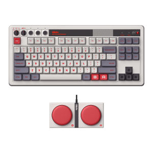 8BitDo | 8BitDo Retro Mechanical Keyboard BT/2.4G/USB-C Hot Swappable Gaming Keyboard with 87 Keys Dual Super Programmable Buttons