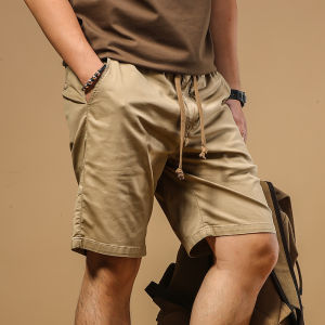 กางเกงขาสั้นผู้ชายผ้าโมดอลคอตตอนระบายอากาศได้ดี ทรงหลวม กางเกงขายาวห้าส่วนสำหรับใส่ทำงานกลางแจ้งในฤดูร้อน