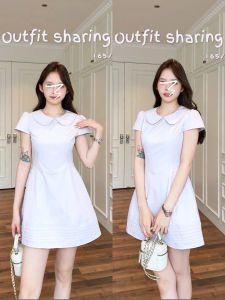 Y6Y | Charming Sweet Style Summer Dress Pinafore Collar Waist-Cinching