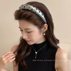 High-End Polka Dot Hairband Womens New 2025 Autumn Winter Face Washing Headband High Forehead Styling Hair Clip Fashionable Hair Accessories