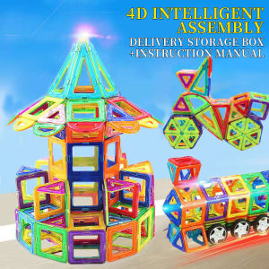 148pcs Set Kids Magnetic Blocks Toys Building Blocks Children 3D Geometry Learning Baby Toys Education Magnetic Puzzle Playing Games for Toddlers Kids 3-6year Boys and Girls