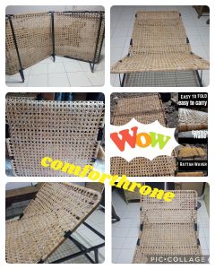 RECLINING FOLDING BED/HOSPITAL BED RATTAN JUMBO and SINGLE SIZE