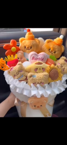 Butter Bear Bouquet Cute Animal Plushies Doll Toys Friends Girlfriend Birthday Valentine Christmas Gifts
