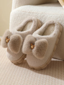 Dép Bông Mùa Đông 2025 Mới Cho Nữ Dép Bông Lông Cừu Ấm Áp Chống Trượt Dễ Thương Cho Mùa Thu Đông Dép Bông EVA Thoải Mái