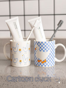 Little Duck Ceramic Mouthwash Cup Good-looking Cute Cartoon Creativity Teeth Brushing Cup Home Dormitory Wash Tooth Mug