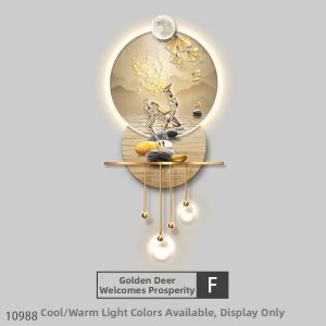 RUIBAHAO | New LED Light Decorative Wall Art Luxury 3D Hanging Picture