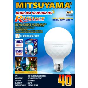 Lampu Bohlam Sensor Cahaya 30 watt 40 watt Mitsuyama Bohlam Sensor UV
