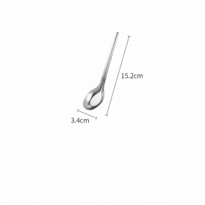 SHUANGSHAN | Stainless Steel Yuanbao Shape Long Handle Soup Spoon