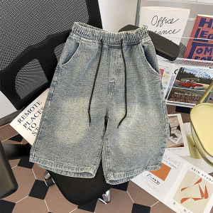 Summer New American Retro Starry Sky Pattern Mens Jeans Shorts Loose Straight Cut Five-Point Pants Youth Fashion Casual Shorts