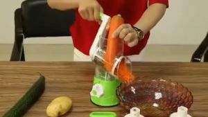 Vegetable and Fruit Shredder Slicer and Cutter | Tabletop Drum Grater for Cheese & Fruit