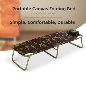 Foldable Hard Board Bed Bamboo Wood Steel Wire Military Childrens Bed Single Bed Dormitory Furniture Portable Bed Frame