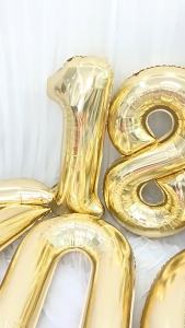 1pc 40inch Platinum Colour Number Balloons Figure Helium Balloon Digit Globos Birthday Party Decorations Baby Shower