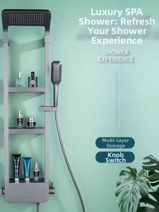 AZOS | High-Pressure Rainfall Waterfall Multi-Function Shower Set
