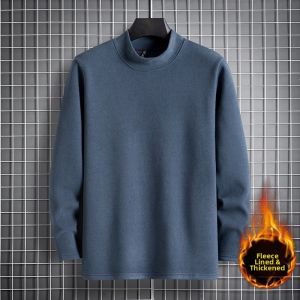JIUSENBAO | Long Sleeve Mid-high Collar Warmer T-shirt Mens Casual Wear
