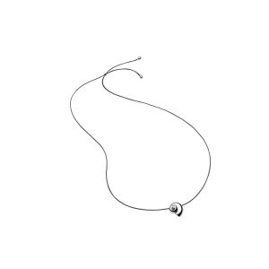 Abyssal Wisdom Long Sweater Chain Necklace Womens Black Rope Moonlight Trumpet Shell Fashion Jewelry Original Design