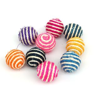 Pet Toys Cat Toys Dog Toys Rope Weave Ball Teaser Play Chewing Rattle Scratch Toy