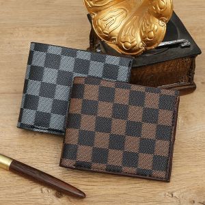 Men Short Wallet Cards Coin Cash ID Holder Flip PU Leather Billfold Wallet Thin Slim Purse Pocket Size