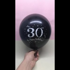 15Pcs 12inch Black Gold 30 40 50 60 Year Old Latex Balloons Adult 30th 40th 50th 60th Birthday Party Confetti Balloons Supplies