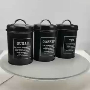 Tempat Kopi Gula Teh Premium Retro Vintage Jars Tea Coffee Sugar Canister Set