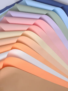 Thickened Waterproof Flower Bouquet Wrapping Paper Korean Style Pure Color European Elegant Pink Single Color Flower Shop Supplies