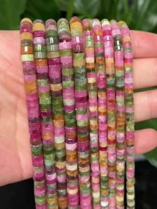 Natural Stone Beads 4x2mm Multicolor Round Loose Spacer Beads for Jewelry Making DIY Bracelets Earring Accessories