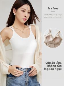 MiiOW | Áo ba lỗ dây đeo vai đôi Catman dành cho nữ Áo ngực tích hợp Áo ngực chống ánh sáng cho mùa xuân 2025 Áo ngực thoải mái