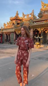 [FAFALU Kyoko Shirt] เสื้อคอจีน แขนตุ๊กตา สีสดใส ลายน่ารัก มีหลายรายการสั่ง (Pre Order 7-14 วัน)