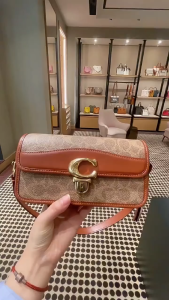 bag official store The New bag official store sling bag women Studio baguette handbag crossbody bag CE761 Size: 20*11*6cm