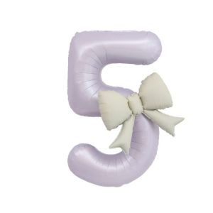 HUANGLISHI | Bow-shaped Purple Number Balloon Party Decoration