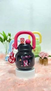 Cinnamoroll Straw Big Belly Cup Sanrio Pudding dog Insulated Cup Strawberry Bear 316 Stainless Steel Straw Water Bottle