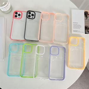 3 in 1 Transparent Card Case for iPhone 11-14 Pro Max - Basic Simplicity Phone Shell