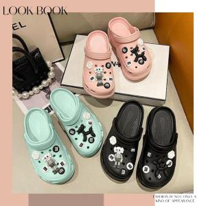 NQshop ใหม่สุดในตอนนี้💥 รองเท้าแตะสวม รองเท้าแตะรัดส้น ตัว Jibbitz สุดเท่ห์