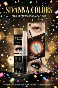 SIVANNA COLORS Bộ Sữa Táp Mascara Cao Cấp 24h Waterproof Lash Lengthening