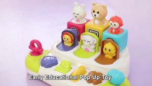 Kids ANIMAL POP UP TOY Color Number Shape Baby Early Motor Skills Sensory Autism Educational Toy