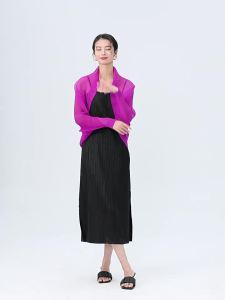 6581 One Size (45-75kg) Miyake Spring Summer Sheer Mesh Batwing Sleeve Cardigan V-Neck Casual Jacket