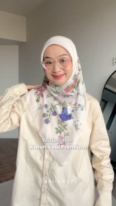 JHJ - Hijab Motif Malay / Hijab Segi Empat / Hijab Malaysia Look / Premium / Original By Moonlit Scarf