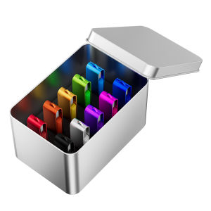 Jaster | 5PCS 10PCS USB Flash Drive 128GB Metal Box Pen Drive 64GB Wholesale Pendrive 32GB USB3.0 Blue Red Purple Black Memory Stick 16GB