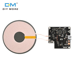 diymore DC 12V 15W Spaced 5-22MM Long Range Wireless Charging Module Large Coil Penetrating Rock Slab Wood Stone Charging Plate Type C Interface