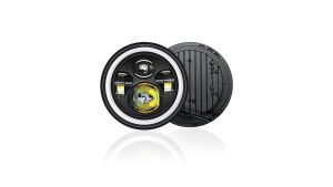 2pc 7-inch 140W H4 12V 24V Car LED Headlights Motorcycle Light DRL Round Angle Eyes Ring Wrangler