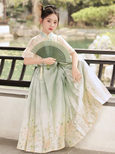Childrens Summer Cheongsam Set Girls Traditional Chinese Style Clothing New Arrival Hanfu Ancient Style Autumn Wear