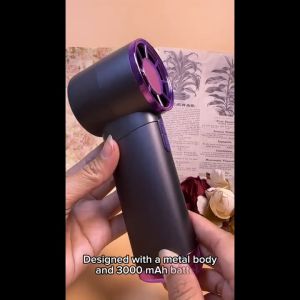 100 Speeds Portable Mini Fan USB Rechargeable Foldable Neck Fan with Display Handheld Fan Cooler