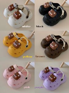 Dải Mỏng Giày Đi Biển Trẻ Em Ngoài Trời Mềm Đáy Hoạt Hình Dép Lỗ Gấu Dép Trẻ Em Mùa Hè Dép Bé Trai Bé Gái