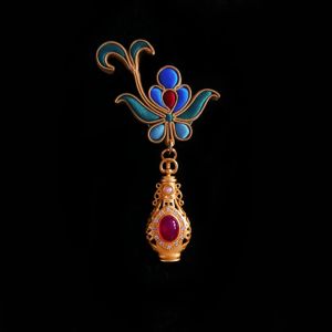 Silk Flower Button Brooch Pin Traditional Chinese Cheongsam Style Collar Decoration Gift Handmade Embroidery Fashion Accessory
