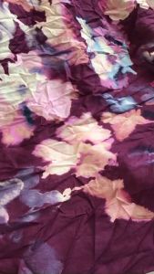 Vải Lanh Cotton Hoa Tím Loang Khổ 1m4 - Chất Mát Không Co Giãn Hơi Nhăn - May Đồ Bộ Đồ Ngủ