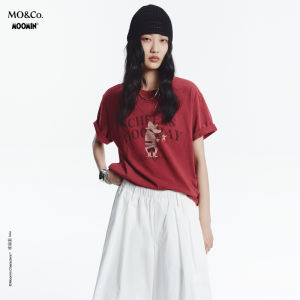 MO&Co. | Moomin Series Print Washed Cotton T-Shirt