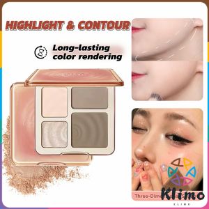 Klimo 4 Colors Highlight & Contour Palette Natural Long-lasting Waterproof