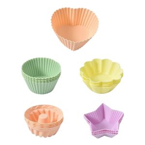 Thực Phẩm Silicon Cao Cấp Khuôn Bánh Hấp Bánh Cơm Xốp Bánh Muffin Cupcake Bánh Ngọt Bếp Dụng Cụ Nướng Bánh Handmade Dụng Cụ Nấu Ăn
