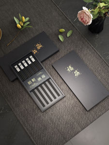 Anti-Slip High Temperature Resistant Alloy Chopsticks Hotel Grade Antibacterial Gift Box Chinese Chopsticks Household Dining Utensils