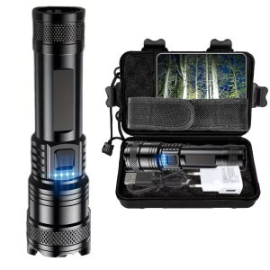 Powerful Flashlights Type C Rechargeable Zoom Torch Light High Power LED Flashlight Built-in Battery For Camping Emergency Lamp
